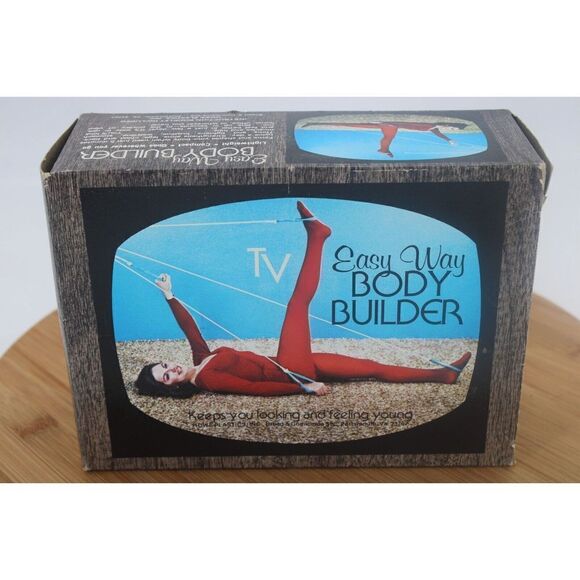 Vintage Easy Way Body Builder Retro Resistance Bands  in Box Made in USA - Picture 1 of 6